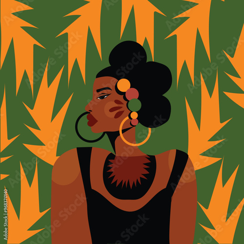 Mulher Negra Ilustração Consciência Negra