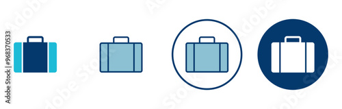 Briefcase icon vector isolated on white background. Briefcase vector icon