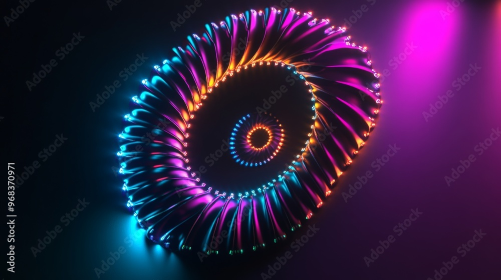 Abstract Neon Spiral. Abstract Neon Spiral.