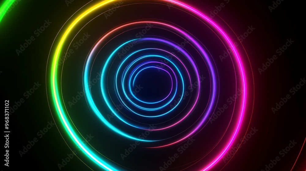 Abstract Neon Circles. Abstract Neon Circles.