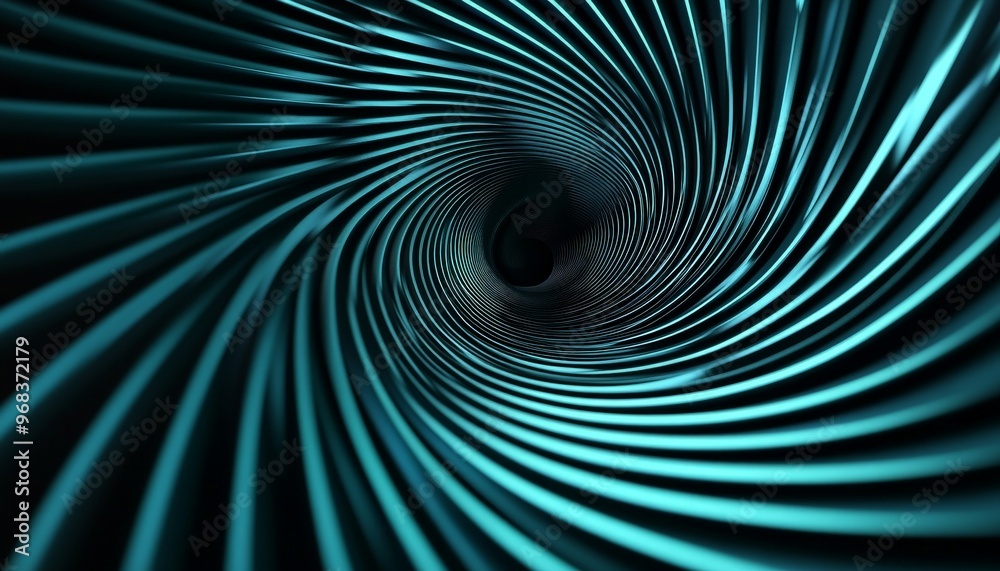 Obraz premium Abstract 3D Spiral Tunnel.