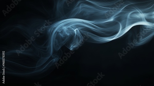 Abstract swirling smoke on dark background