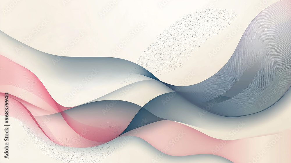 Obraz premium Abstract background with flowing lines creating pastel toned waves