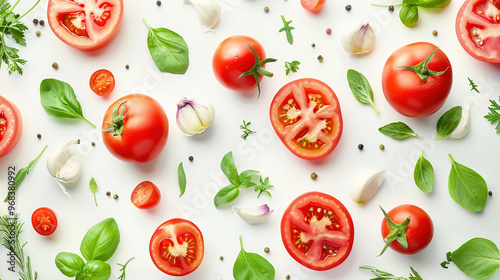various of vegetable on a white background