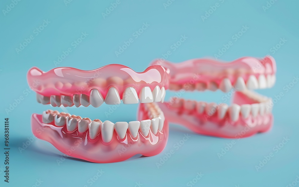 Fototapeta premium Braces isolated on blue background.