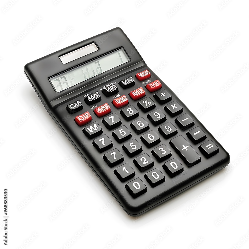 Calculator isolated on white background. 3D rendering. Calculator isolated on white background. 3D rendering.