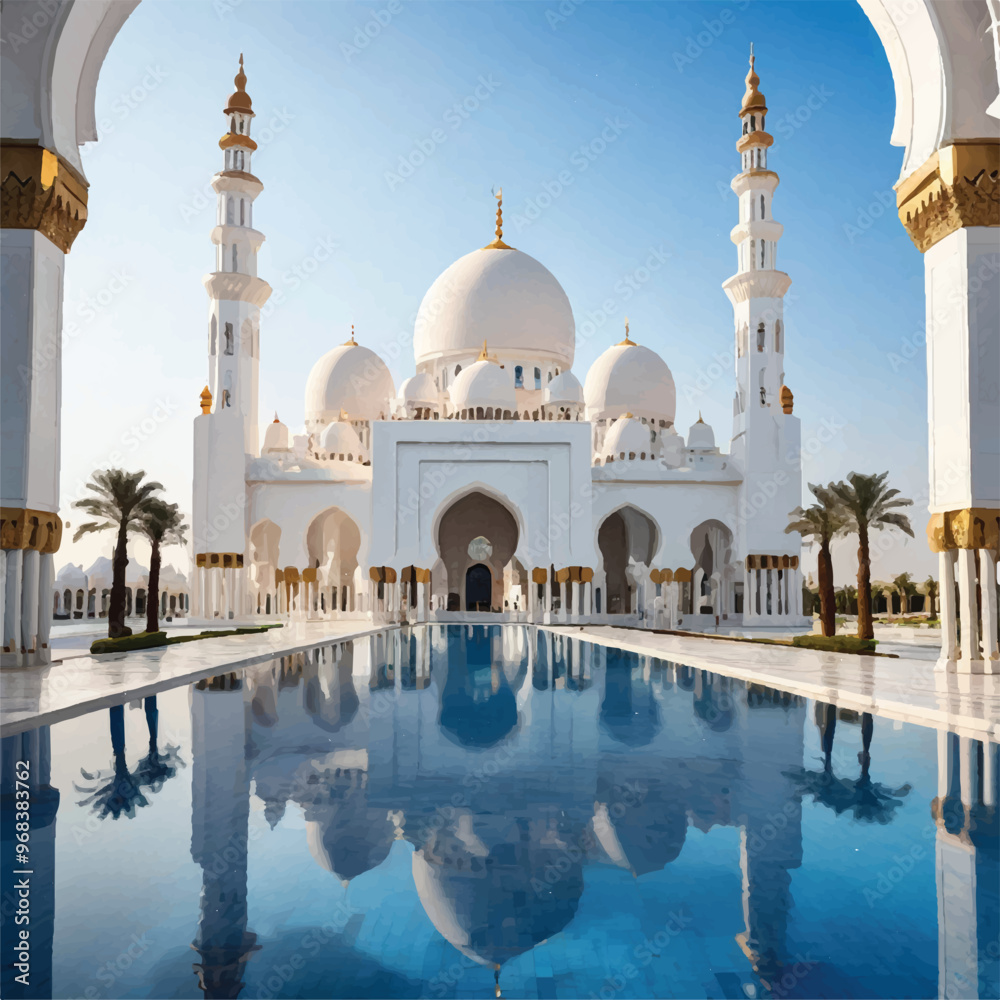 Naklejka premium beautiful blue mosque