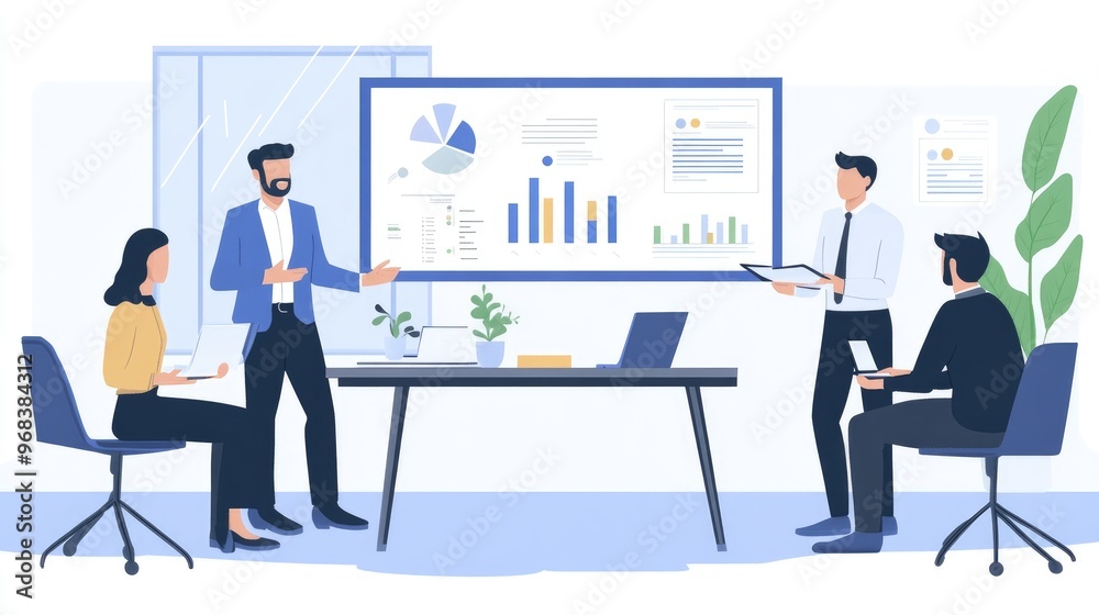 Presenting Data and Insights to a Team in a Meeting Presenting Data and Insights to a Team in a Meeting