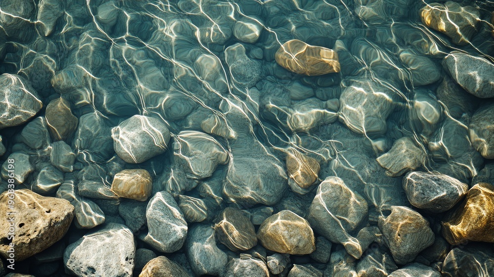 Rippling Water Over Smooth River Rocks Rippling Water Over Smooth River Rocks