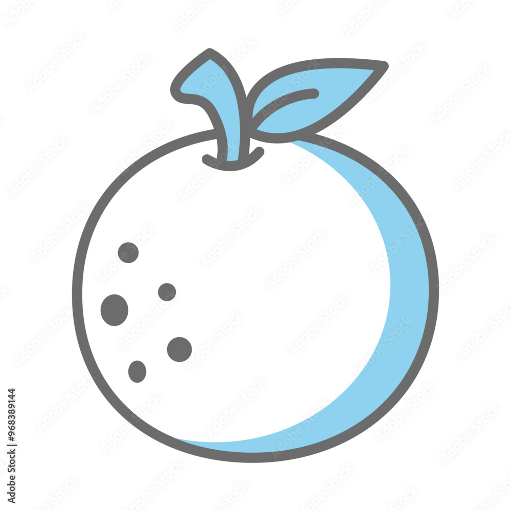 Orange with leaves icon vector illustration design template Orange with leaves icon vector illustration design template