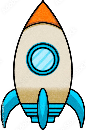 The brown Rocket cartoon clipart 