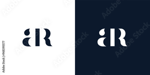 Abstract letter AR logo.