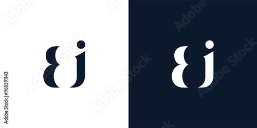 Abstract letter BJ logo.
