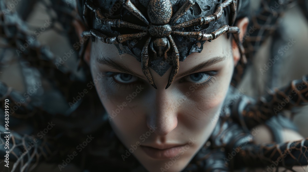 dark fantasy portrait with intricate headpiece dark fantasy portrait with intricate headpiece