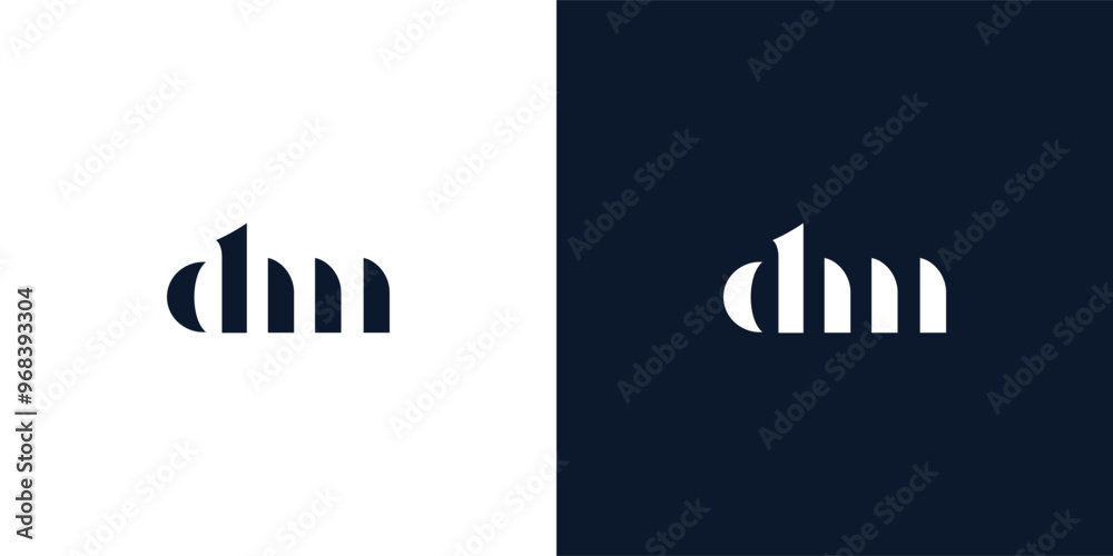 Obraz premium Abstract letter DM logo.