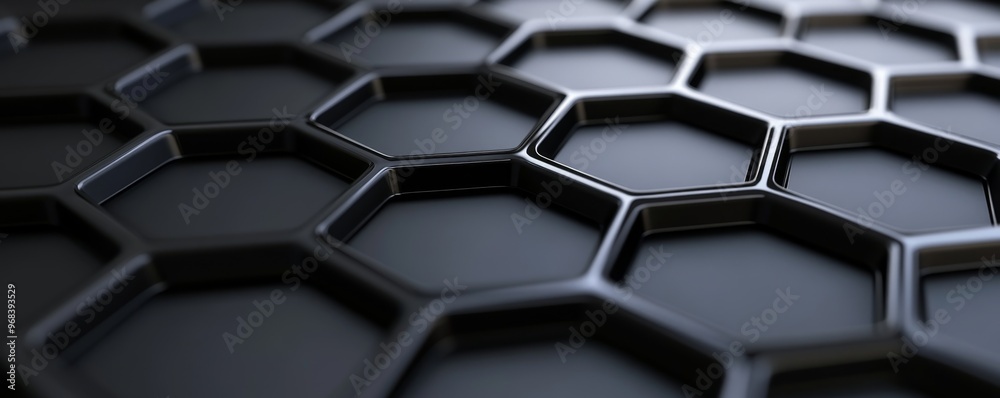 Modern Tech-Inspired Matte Black Honeycomb Pattern with Elegant Glossy Accents Modern Tech-Inspired Matte Black Honeycomb Pattern with Elegant Glossy Accents