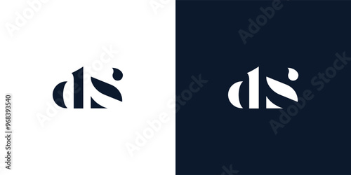 Abstract letter DS logo.