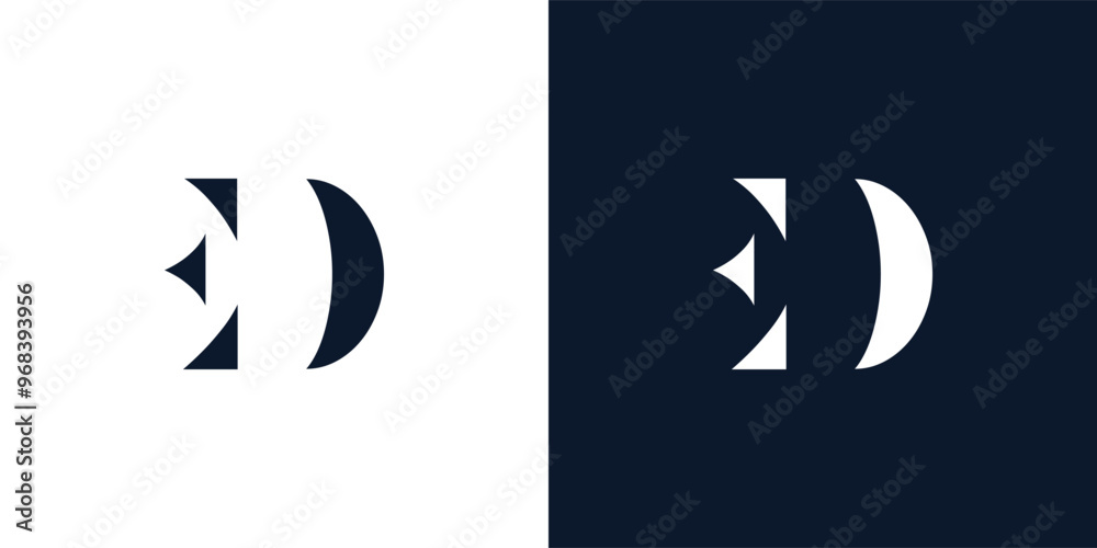 Fotografie Abstract letter ED logo.