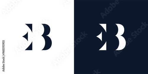 Abstract letter EB logo.