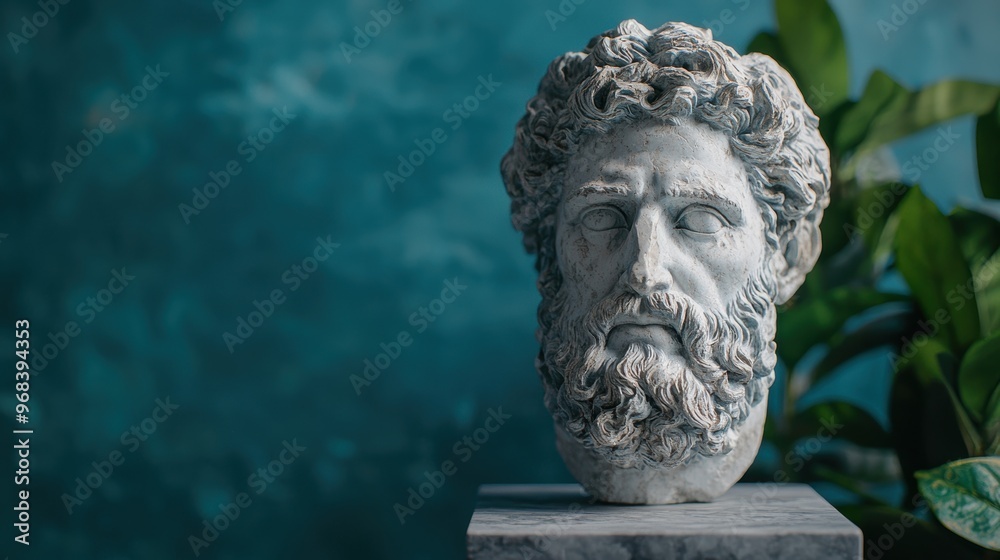 ancient greek statue in a garden ancient greek statue in a garden