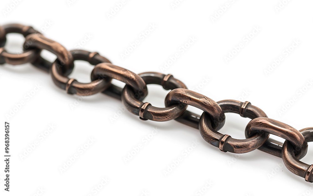 Chain isolated on white background. 3D rendering. Chain isolated on white background. 3D rendering.