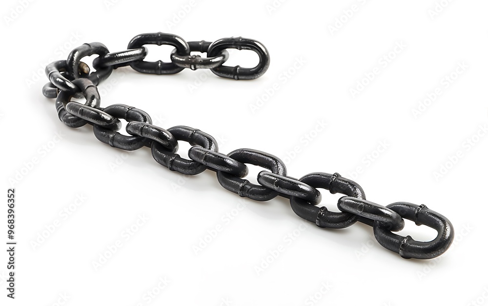 Obraz premium Chain isolated on white background. 3D rendering.