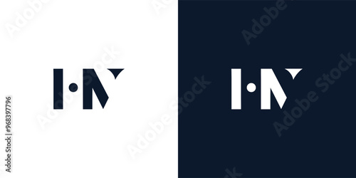 Abstract letter HV logo.