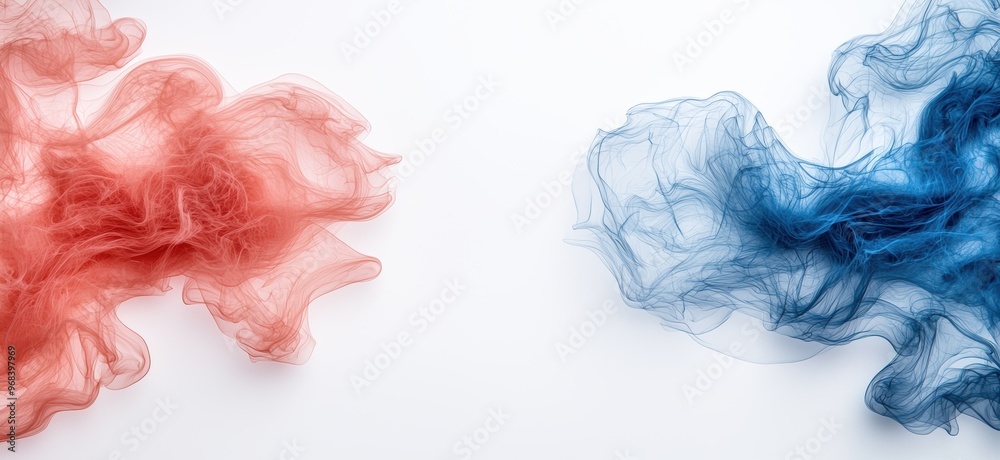 Fototapeta premium Vibrant abstract smoke swirls