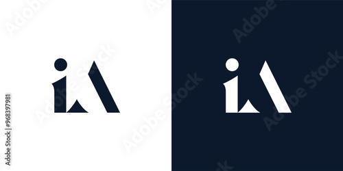 фотографія Abstract letter IA logo.
