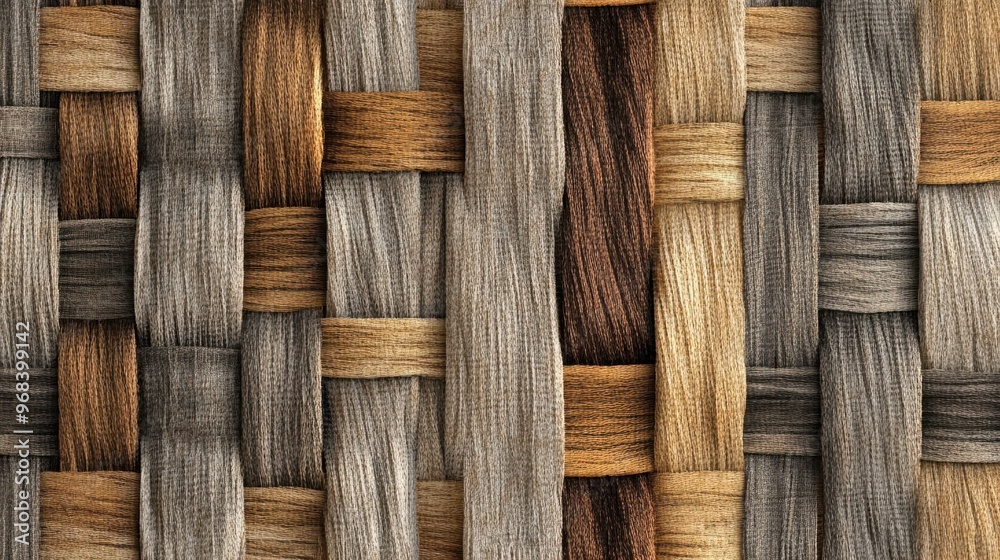 Seamless textile pattern with woven lines and a natural fiber texture in earthy tones. Seamless textile pattern with woven lines and a natural fiber texture in earthy tones.