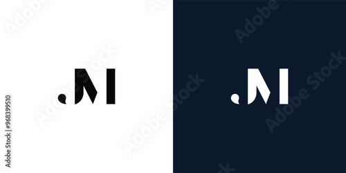 Abstract letter JM logo.