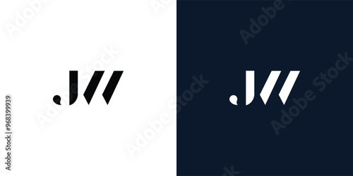 Abstract letter JW logo.