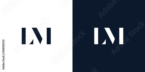Abstract letter LM logo.