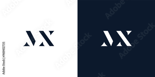 Abstract letter MX logo.