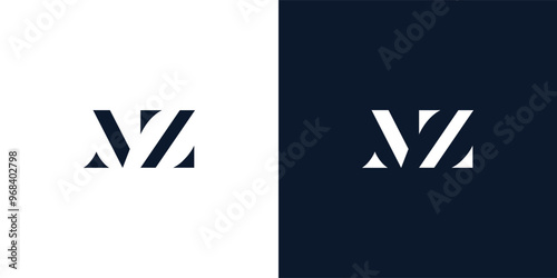 Abstract letter MZ logo.
