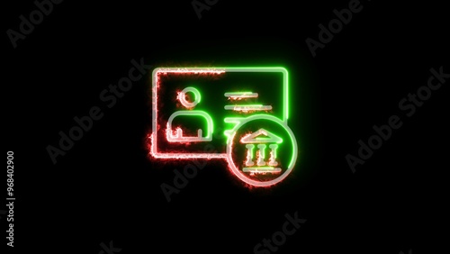 Technology banking managements icon isolated. 4k illustration  photo