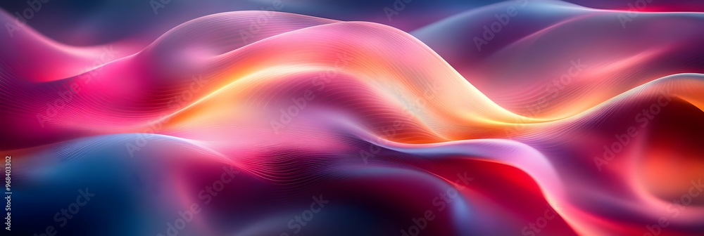 Abstract Flowing Waves of Color and Light Abstract Flowing Waves of Color and Light