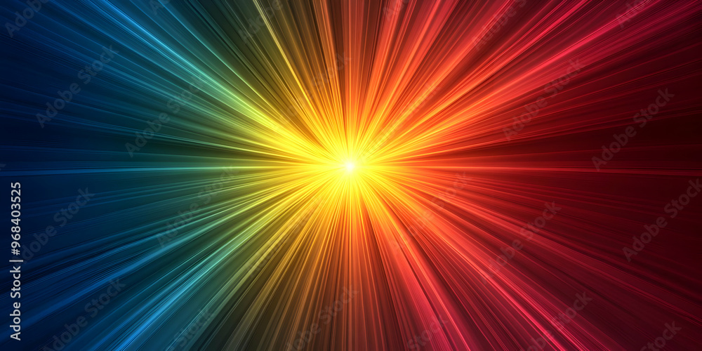 Abstract Background with Rainbow Colored Light Beams Abstract Background with Rainbow Colored Light Beams