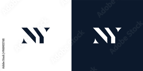 Abstract letter NY logo.