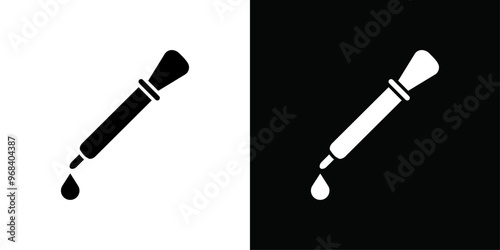 Dropper icon Thin line flat illustration