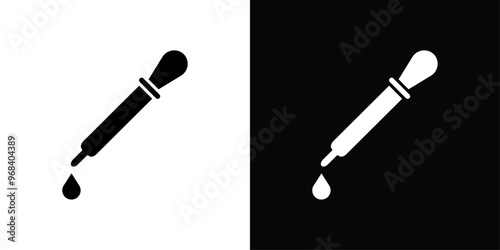 Dropper icon Thin line flat illustration