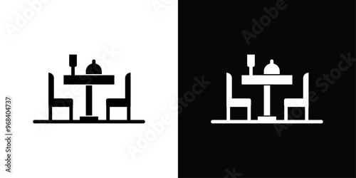 Food and restaurant icon Thin line flat illustration