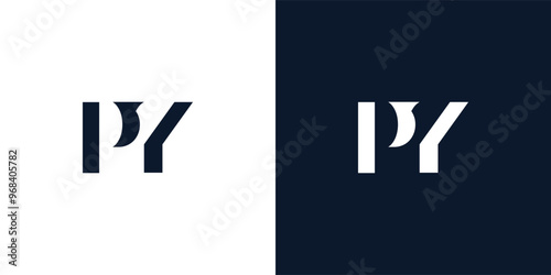 Abstract letter PY logo.