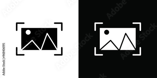 Picture snapshot icon Thin line flat illustration
