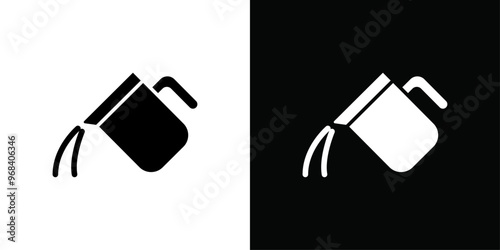 Pouring icon Thin line flat illustration