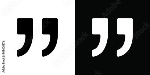 Quote icon Thin line flat illustration