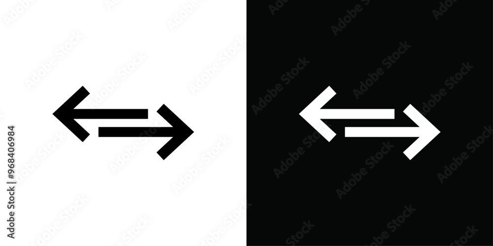 Swap icon Thin line flat illustration