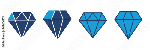 Diamond icon vector. diamond gems vector icon.