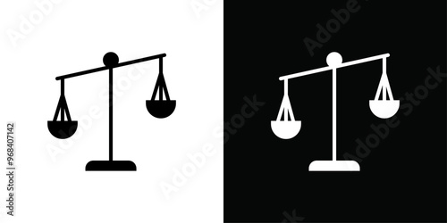 Unfair icon Thin line flat illustration