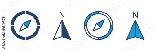 Compass icon vector. arrow compass icon vector